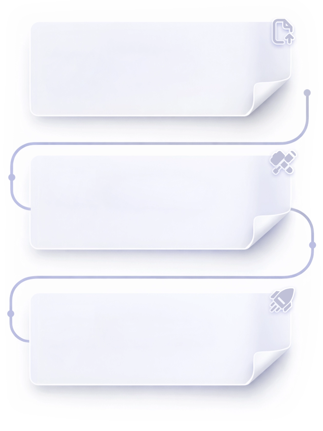 Three-step onboarding process illustration